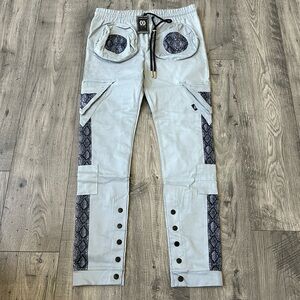 THE HIDEOUT CLOTHING Snakes & Shapes Cargo Joggers Pants NWT